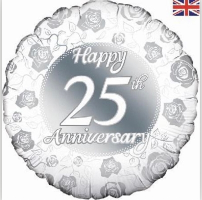 25th Anniversary Silver Balloon