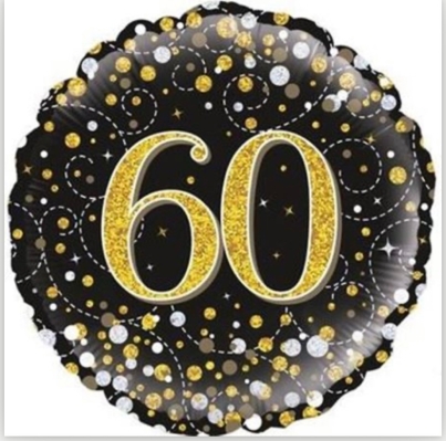 Black Sparkle 60 Balloon