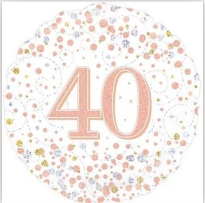 White Sparkle 40 Balloon