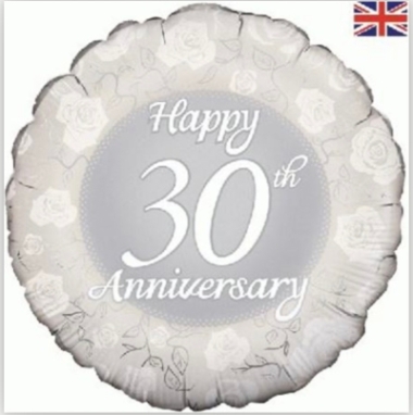 30th Anniversary Silver Balloon