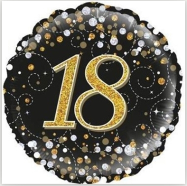 Black Sparkle 18 Balloon